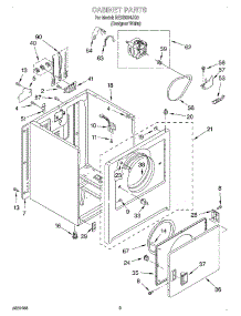 02 - Section parts for Roper Dryer REX5634JQ0 from AppliancePartsPros.com