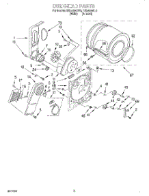 03 - Section parts for Roper Dryer REL4634BL3 from AppliancePartsPros.com