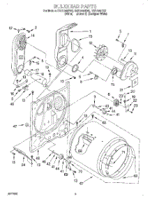 03 - Bulkhead parts for Roper Dryer RGS7648EW2 from AppliancePartsPros.com