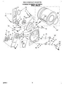 03 - Section parts for Roper Dryer REL4632DW0 from AppliancePartsPros.com