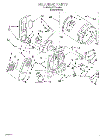 03 - Section parts for Roper Dryer RES7648JQ0 from AppliancePartsPros.com