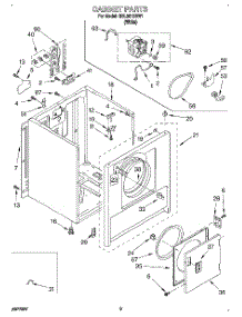 02 - Section parts for Roper Dryer REL3612BW1 from AppliancePartsPros.com