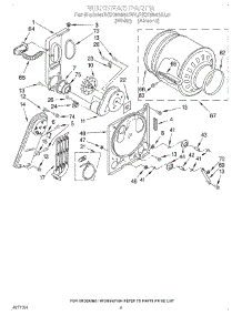 03 - Section parts for Roper Dryer REX6646AW0 from AppliancePartsPros.com