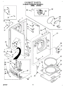 02 - Cabinet parts for Roper Dryer RGL4634BL2 from AppliancePartsPros.com
