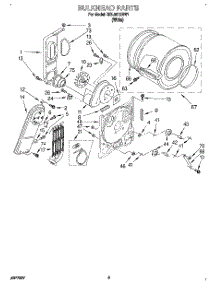 03 - Section parts for Roper Dryer REL3612BW1 from AppliancePartsPros.com