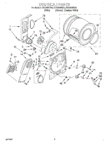 03 - Section parts for Roper Dryer REX4635EQ2 from AppliancePartsPros.com