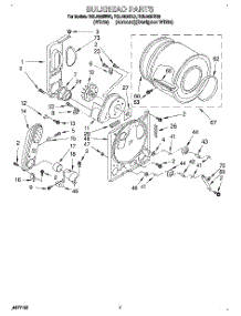 04 - Bulkhead parts for Roper Dryer RGL4632BQ0 from AppliancePartsPros.com