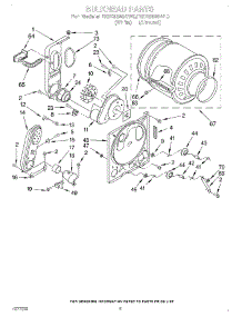 04 - Bulkhead parts for Roper Dryer RGX6646AW0 from AppliancePartsPros.com