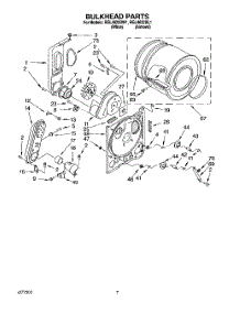 04 - Bulkhead parts for Roper Dryer RGL4622BL1 from AppliancePartsPros.com