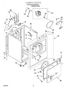 02 - Section parts for Roper Dryer REX4634JQ0 from AppliancePartsPros.com
