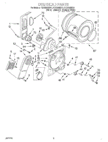 03 - Section parts for Roper Dryer REX5635EQ1 from AppliancePartsPros.com