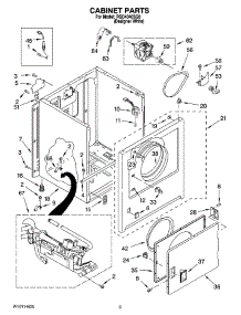 02 - Cabinet Parts parts for Roper Dryer RGD4340SQ0 from AppliancePartsPros.com