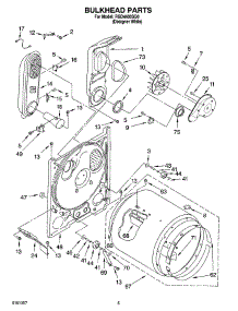 03 - Bulkhead Parts parts for Roper Dryer RGD4400SQ0 from AppliancePartsPros.com