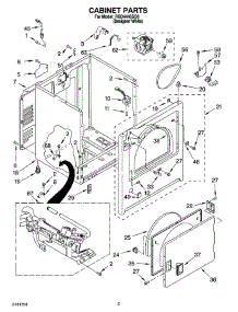 02 - Cabinet Parts parts for Roper Dryer RGD4440SQ0 from AppliancePartsPros.com