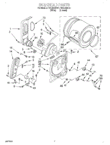 04 - Bulkhead parts for Roper Dryer RGL4632DW1 from AppliancePartsPros.com
