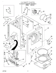 02 - Cabinet parts for Roper Dryer RGL4634BL3 from AppliancePartsPros.com