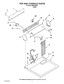 02 - Top And Console Parts parts for Roper Dryer RED4440VQ2 from AppliancePartsPros.com