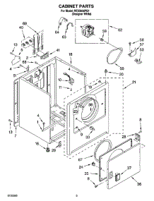 02 - Cabinet Parts parts for Roper Dryer REX5634PQ1 from AppliancePartsPros.com