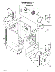 02 - Cabinet Parts parts for Roper Dryer REX3514RQ0 from AppliancePartsPros.com