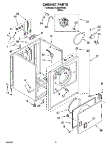02 - Cabinet Parts parts for Roper Dryer REX3614PW0 from AppliancePartsPros.com