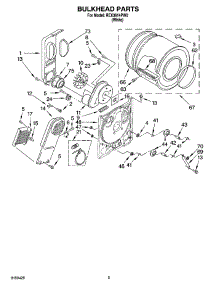 03 - Bulkhead Parts parts for Roper Dryer REX3614PW0 from AppliancePartsPros.com