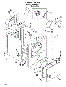 02 - Cabinet Parts parts for Roper Dryer REX6634RQ0 from AppliancePartsPros.com