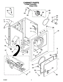 02 - Cabinet Parts parts for Roper Dryer RGX6634RQ0 from AppliancePartsPros.com