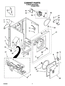 02 - Cabinet Parts parts for Roper Dryer RGX3514PQ0 from AppliancePartsPros.com