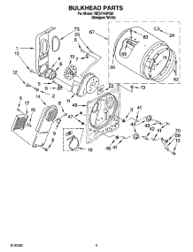 03 - Bulkhead Parts parts for Roper Dryer RES7745PQ0 from AppliancePartsPros.com