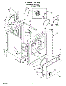 02 - Cabinet Parts parts for Roper Dryer REX4634KQ2 from AppliancePartsPros.com