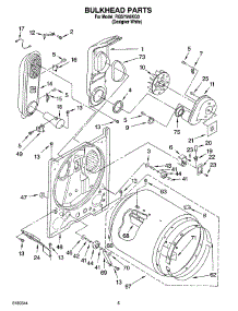 03 - Bulkhead Parts parts for Roper Dryer RGS7646KQ3 from AppliancePartsPros.com