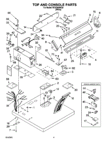 02 - Top And Console Parts parts for Roper Dryer REK2950KQ2 from AppliancePartsPros.com