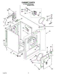 02 - Cabinet Parts parts for Roper Dryer REX2614LQ0 from AppliancePartsPros.com