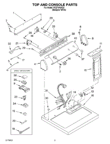 02 - Section parts for Roper Dryer RES7646KQ2 from AppliancePartsPros.com