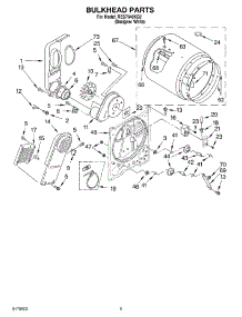 03 - Section parts for Roper Dryer RES7646KQ2 from AppliancePartsPros.com