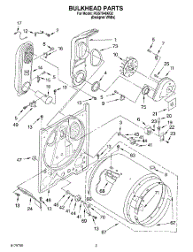 03 - Bulkhead parts for Roper Dryer RGS7648KQ2 from AppliancePartsPros.com
