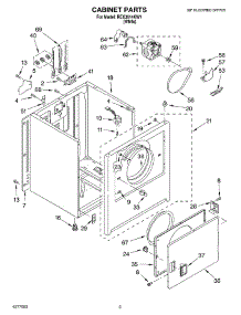 02 - Section parts for Roper Dryer REX3614KW1 from AppliancePartsPros.com