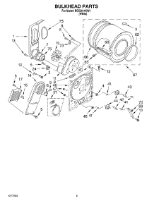 03 - Section parts for Roper Dryer REX3614KW1 from AppliancePartsPros.com