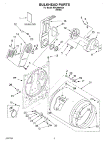 02 - Bulkhead, Lit / Optional parts for Roper Dryer REK2950KQ0 from AppliancePartsPros.com