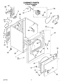 04 - Cabinet parts for Roper Dryer REK2950KQ0 from AppliancePartsPros.com