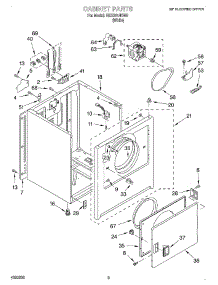 02 - Section parts for Roper Dryer REX3614KW0 from AppliancePartsPros.com