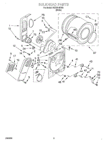 03 - Section parts for Roper Dryer REX3614KW0 from AppliancePartsPros.com