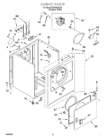 02 - Section parts for Roper Dryer REX5634KQ0 from AppliancePartsPros.com