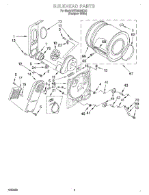 03 - Section parts for Roper Dryer REX5634KQ0 from AppliancePartsPros.com