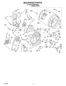 03 - Section parts for Roper Dryer RES7646KQ1 from AppliancePartsPros.com