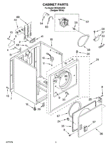 02 - Section parts for Roper Dryer REX4634KQ1 from AppliancePartsPros.com
