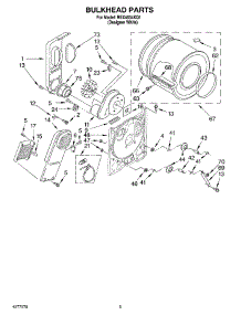 03 - Section parts for Roper Dryer REX4634KQ1 from AppliancePartsPros.com