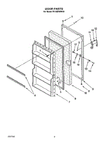 04 - Door parts for Roper Freezer RV12EFRXW00 from AppliancePartsPros.com