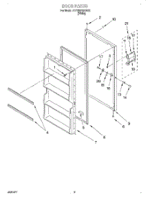 03 - Door parts for Roper Freezer RV15EFRAW00 from AppliancePartsPros.com