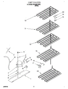 03 - Unit parts for Roper Freezer RV2099RBW00 from AppliancePartsPros.com